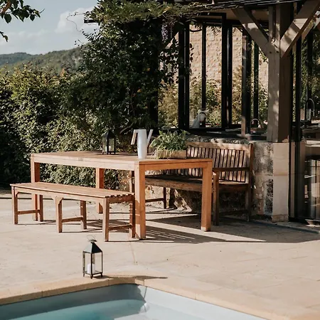 Le Bois De Selves - Maison Authentique Avec Vue Exceptionnelle Semesterbostad Vézac